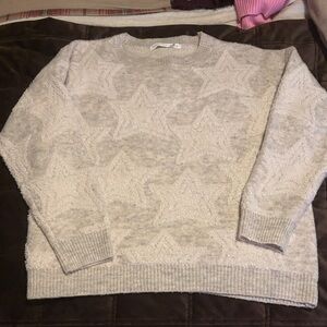 Altar'd State Cream Star Knit Sweater